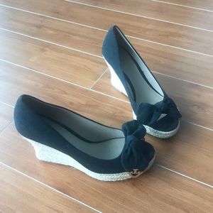 Tory Burch espadrille wedges worn just a few times!